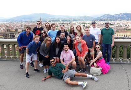 A picture of UT Political Science students in Florence, Italy during their study abroad program