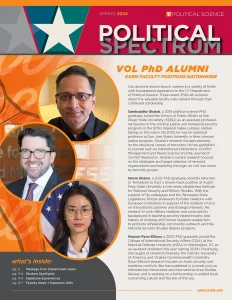 Cover image of the Political Science Spring 2024 newsletter