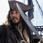 Photo of Captain Jack Sparrow from the Pirates of the Caribbean film